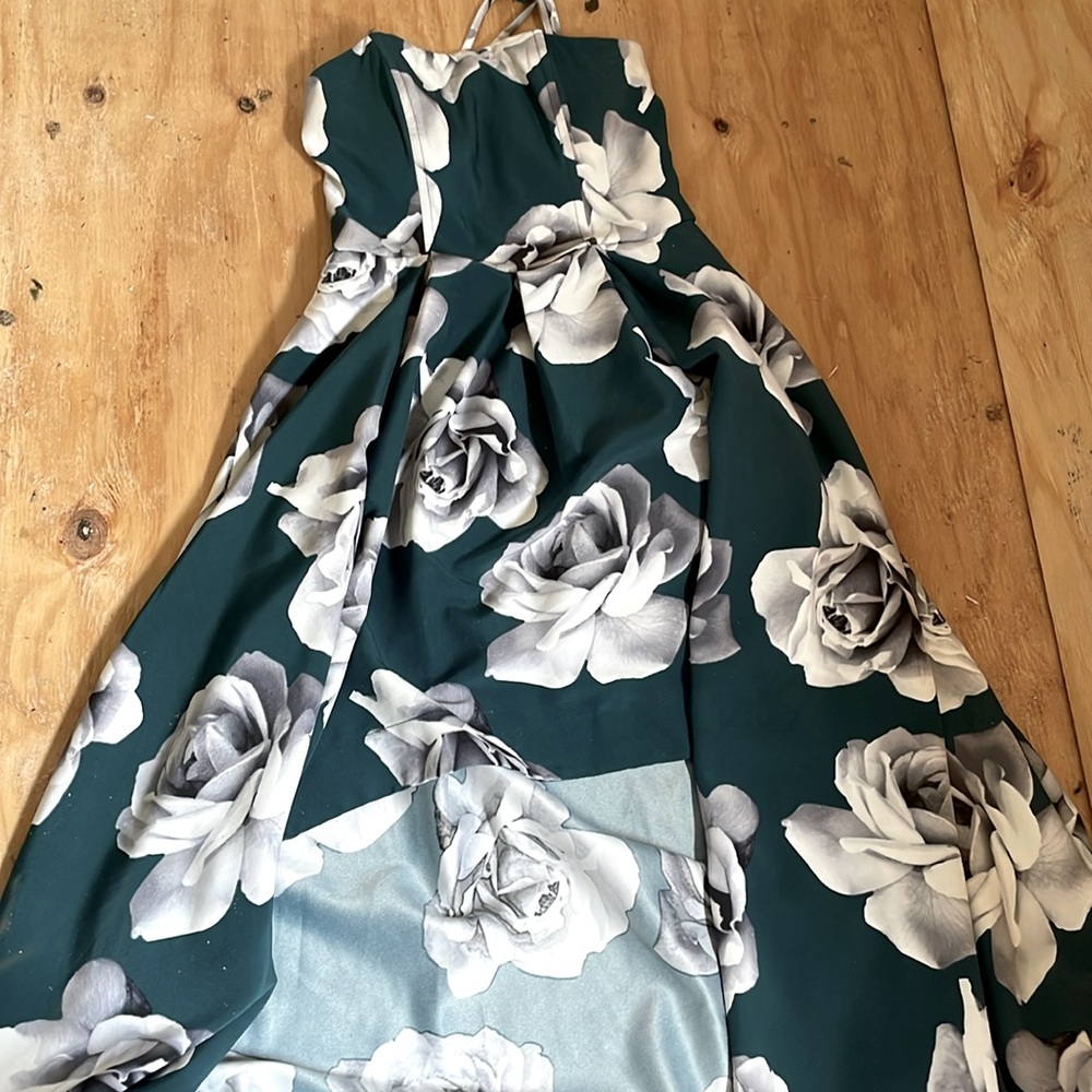 Dark Blue Dress w/ White flowers